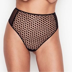🆕Victoria Secret Black Starburst V-String Thong